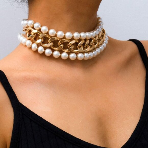 Women's Layered Chain Cuban Link Necklaces Chain Fashion Jewelry Stylish To Wear - Picture 3 of 7